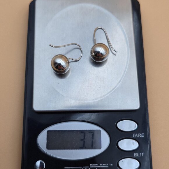 Sterling Silver Bright Orb Dangle Earrings A5658 - Picture 6 of 6